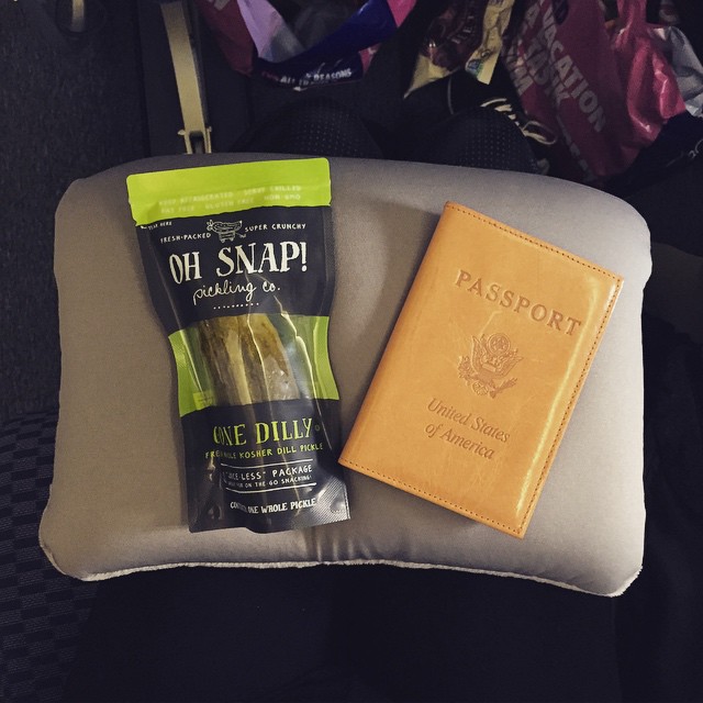 May 15: Pillow V ️ Pickle V ️ Passport ️V Ready for take off ️ #aroundtheworldwego
