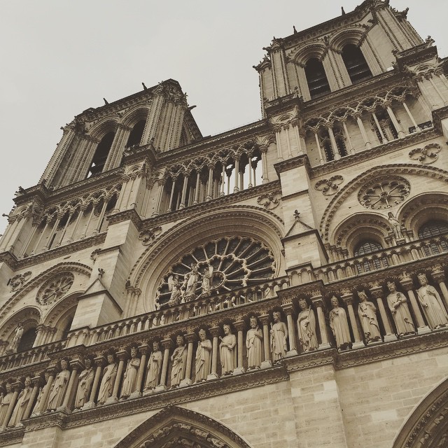 May 19: Love that a simple walk to dinner includes the Notre Dame #paris 
