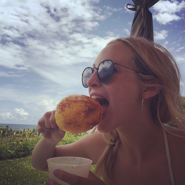 June 9: Spicy mango on a stick, I may miss you most of all #fspalmbeach  
