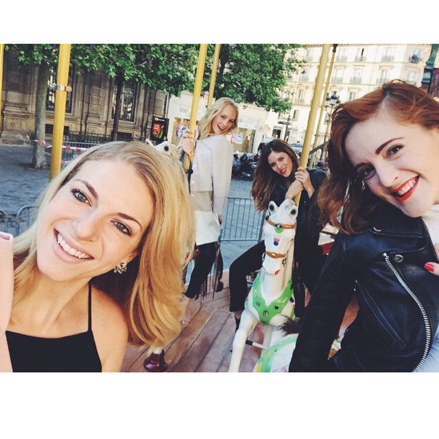 May 16: Regram @amanda_gordon Galloping around Paris carousel style  @sarahgodshaha @kaylaewell
